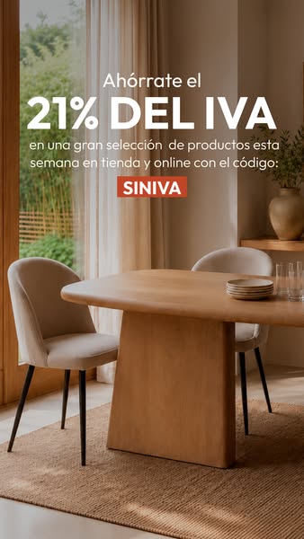 SIN IVA en Muebles la Fábrica de Vic
