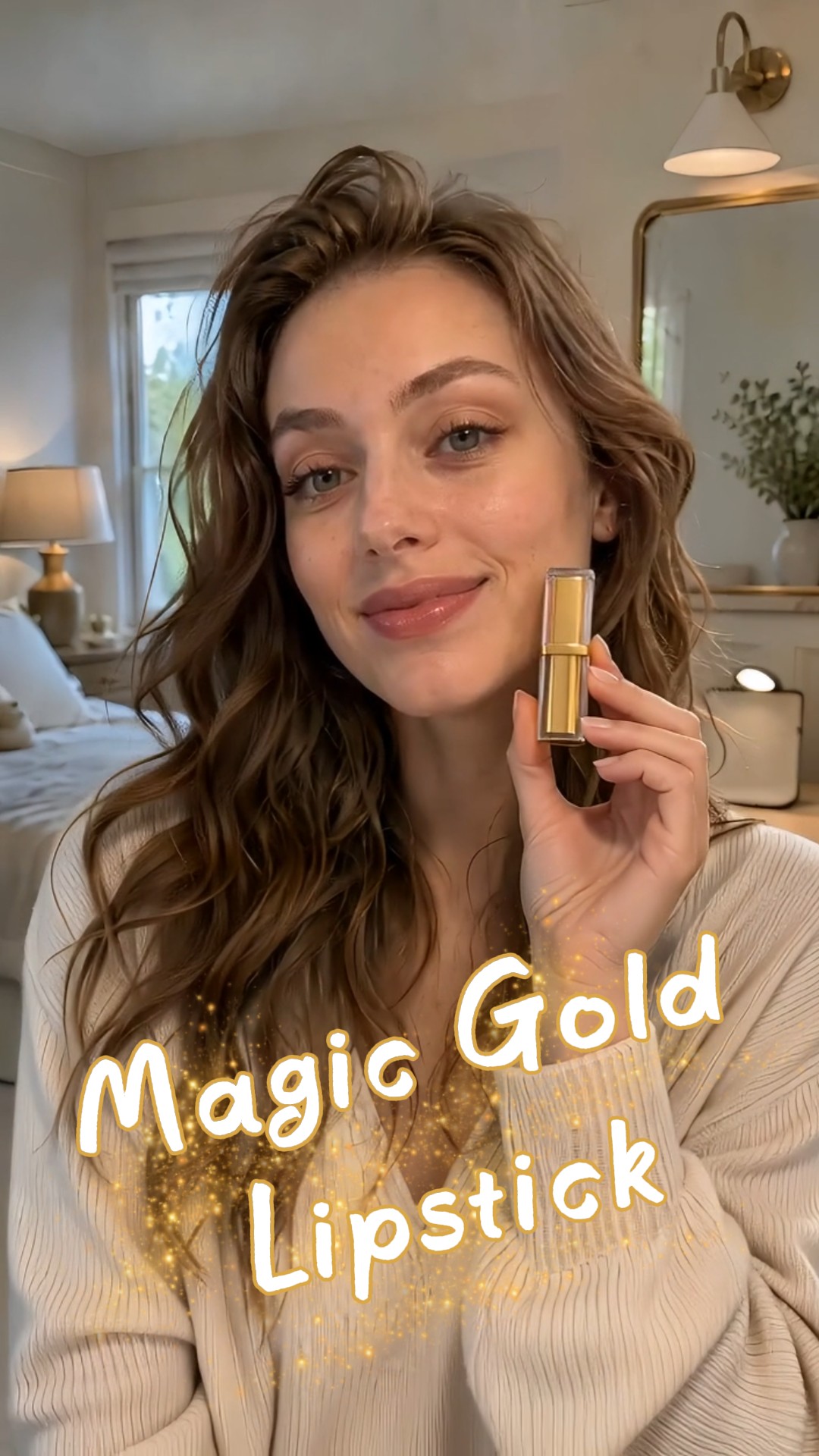 Gold Foil Color‑Change Lipstick