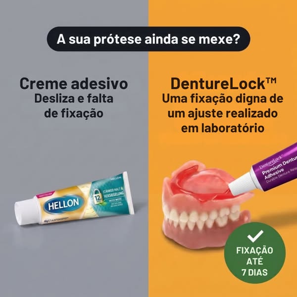 Prótese finalmente firme e segura.