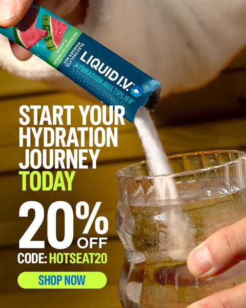 HOTSEAT20 for 20% off Liquid I.V.