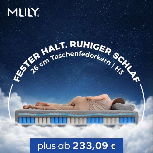 Matratze PLUS Taschenfederkern | MLILY Deutschland