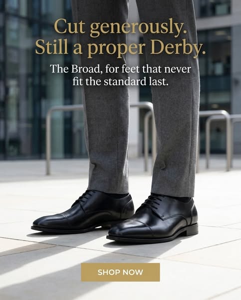Cut generously. Still a proper Derby.