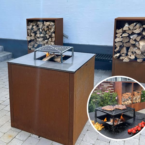 Bålgrill i cortenstål fra byJEMA