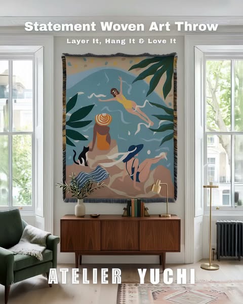 Woven art throw that elevates your space into a masterpiece