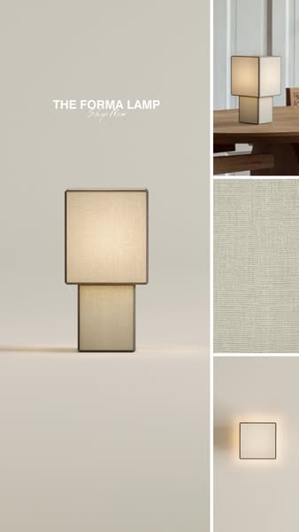 Forma Portable Lamp | Linen