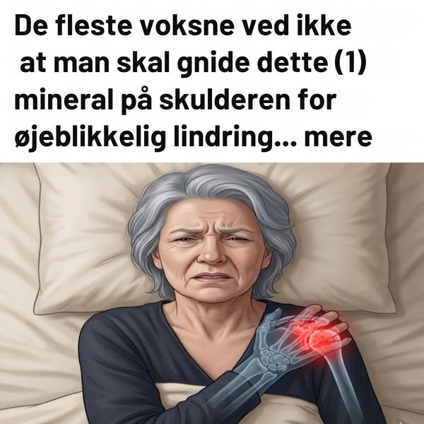 Bedste mineral til at "mindske" skuldersmerter?
