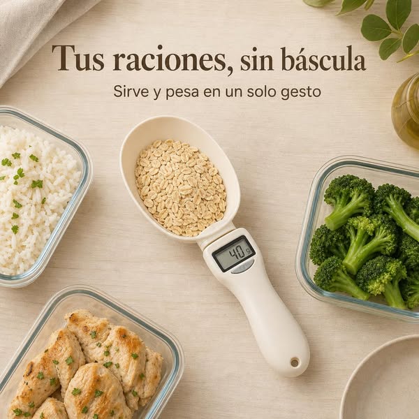 Pesa la proteína en polvo sin báscula