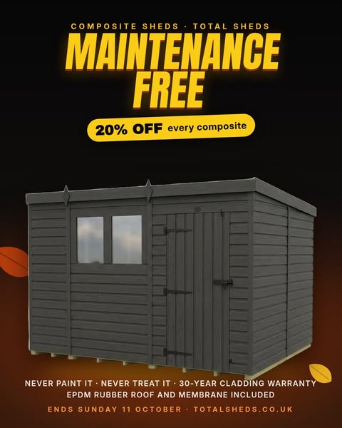 Composite sheds: never paint it, never treat it