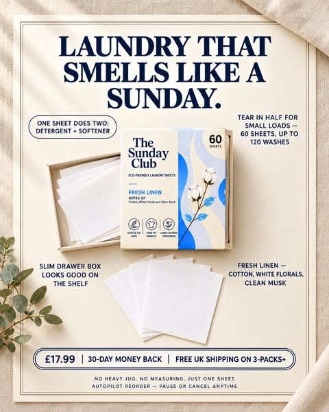 Detergent + softener in one sheet