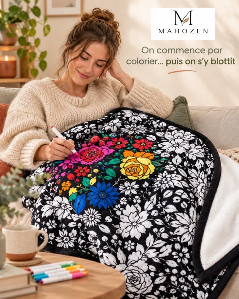 CozyArt, la couverture à colorier pour les grands et les petits