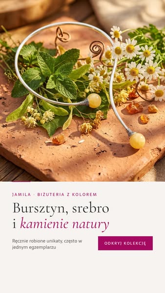 Bursztyn, srebro i kamienie natury