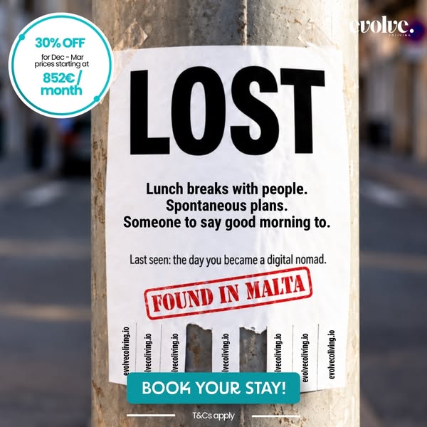 Stop the Airbnb Roulette. Join a Real Digital Nomad Community in Sunny Malta