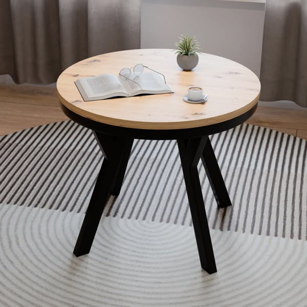 Stół ARI 90 cm Rozkładany do 190 Dąb Artisan Loft Drewno