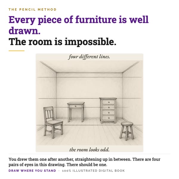 Every piece checked, the room still impossible