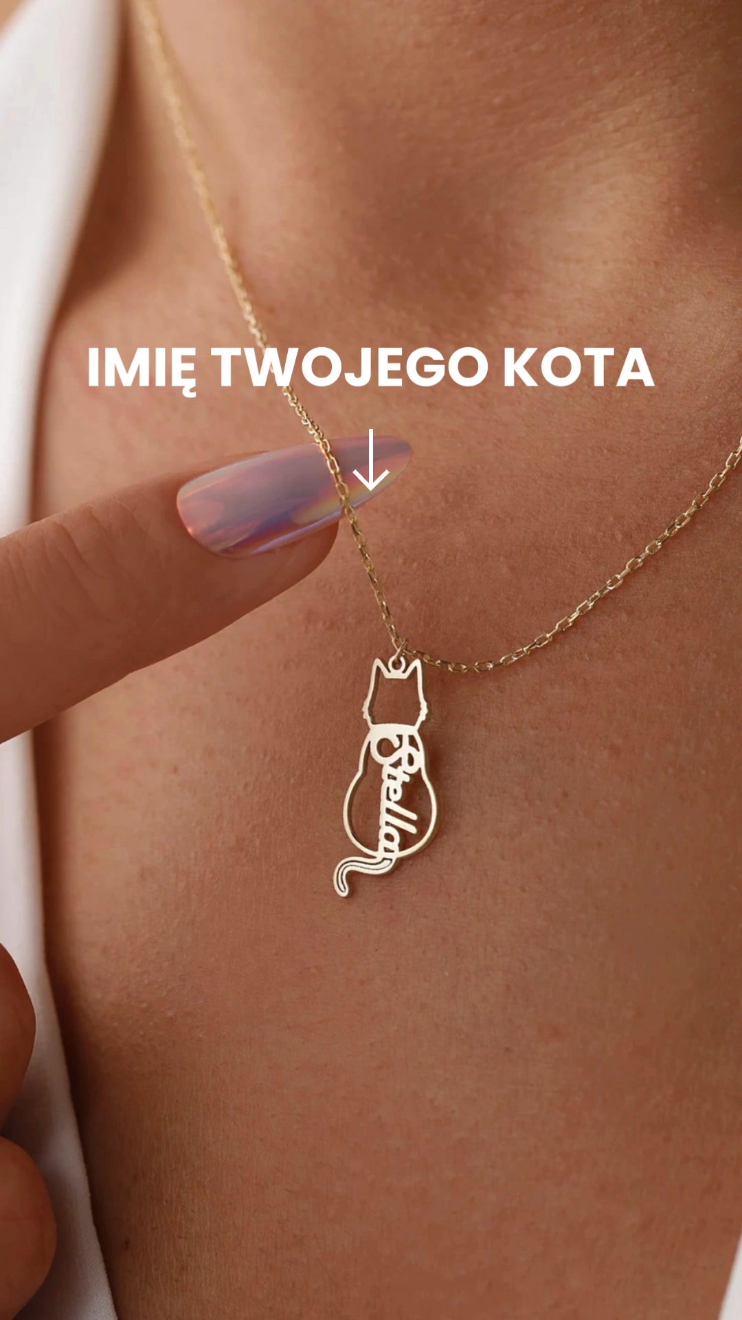 Naszyjnik z imieniem kota na zamówienie
