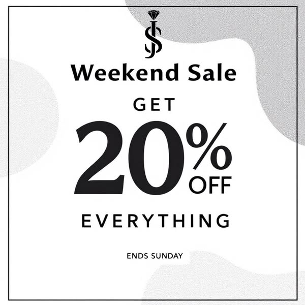 Weekend Sale - 20% Off Everything