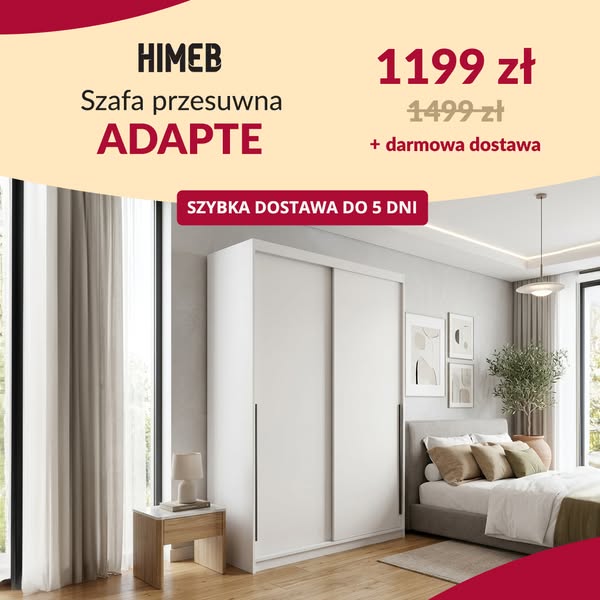 Szafa Adapte z dostawą do 5 dni! Teraz tylko 1199 zł
