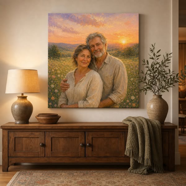 The Two Of You, Painted At Golden Hour