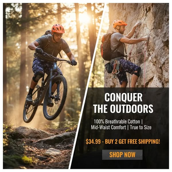 VLSport™ Outdoor Camo Cargo Shorts