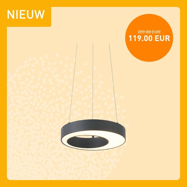 Moderne hanglamp zwart 35cm 3-staps dimbaar - Organici