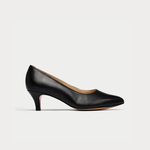 Ava - Black Leather Courts