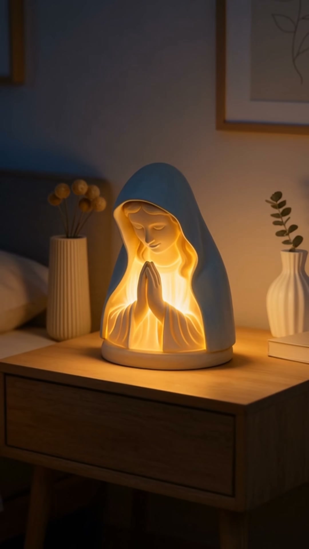 Handmade Resin Virgin Mary Night Light