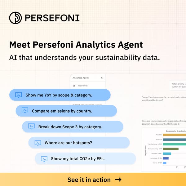 Your sustainability analyst, always on.