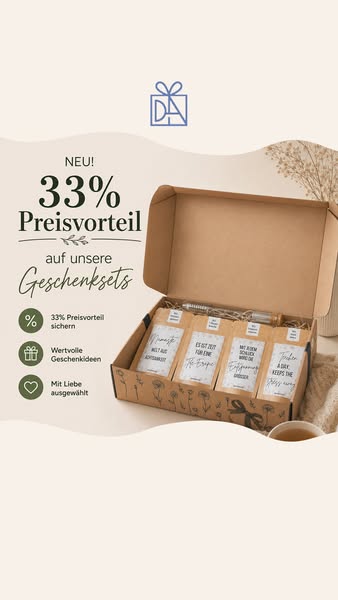 Geschenksets mit 33% Preisvorteil bei Davideea!