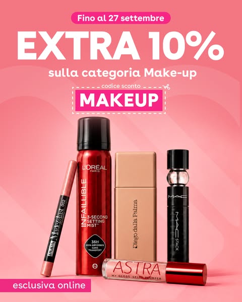 Extra Sconto del 10% su Makeup