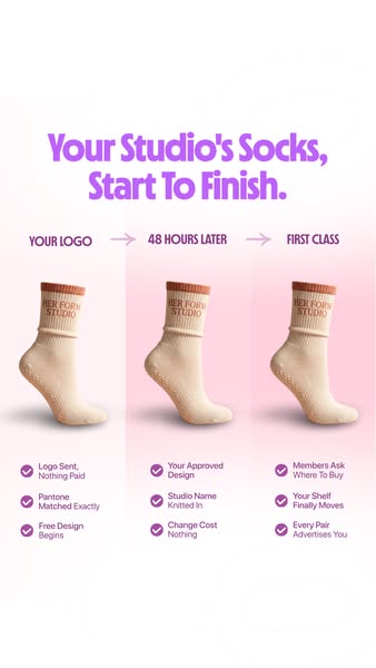 Get your free grip sock design. No order needed.