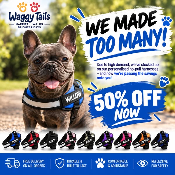 50% Off Dog Harnesses