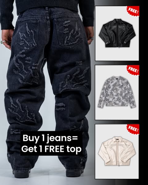FLARE FIT ZIPPED JEAN FLAMES