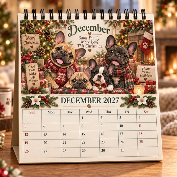 2027 French Bulldog Family Calendar – 12 Months of Frenchie Fun