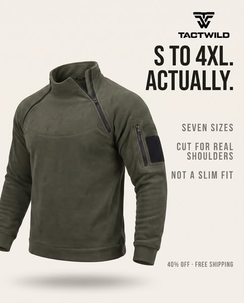 S To 4XL. Actually.