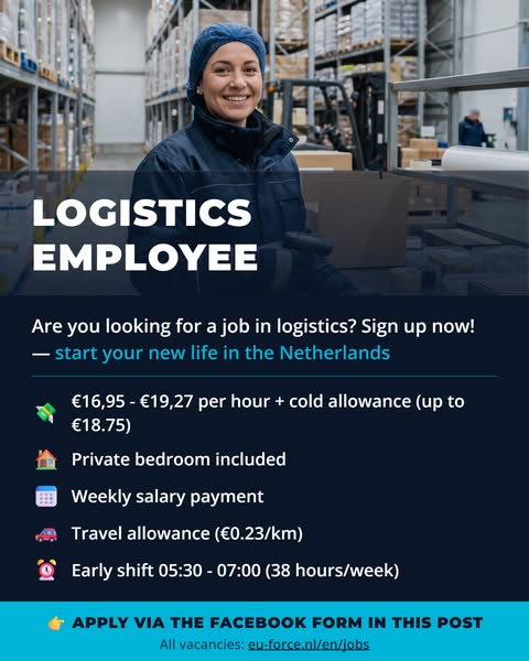 Logistics Employee wanted — Netherlands