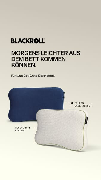 Ins Bett kuscheln und einfach abschalten können - so kann sich das Bundle aus RECOVERY PILLOW und PILLOW CASE PREMIUM COMFORT anfühlen.