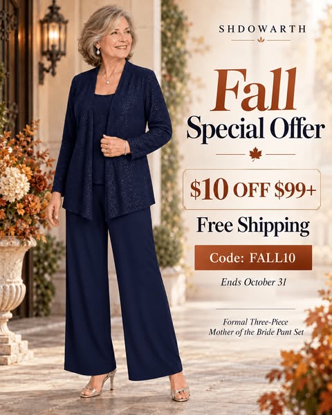 Formal Three-Piece Mother of the Bride Pant Set