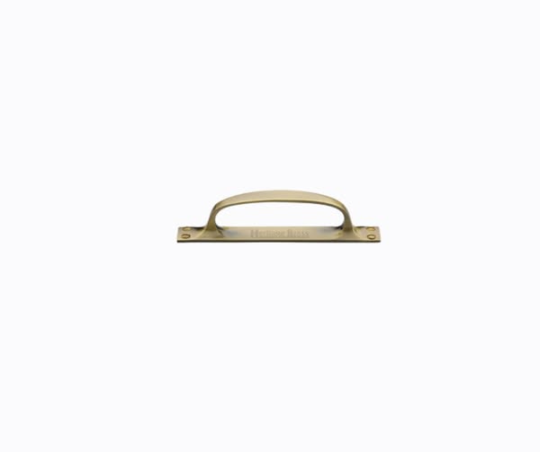 Heritage Brass Door Pull Handle on Plate Offset Antique finish