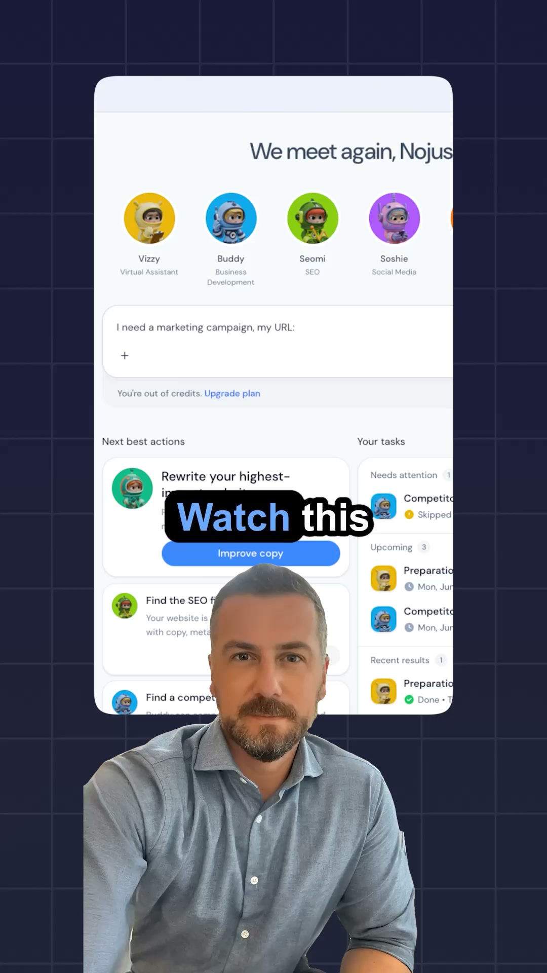 Grow your business faster with AI helpers.