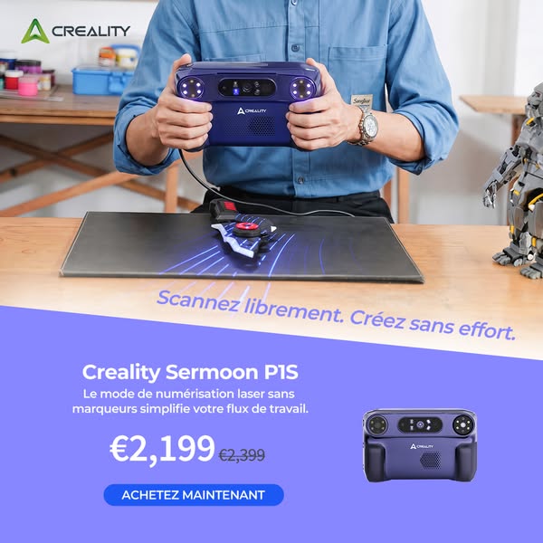 Scanner 3D Sermoon P1S — 0,02 mm
