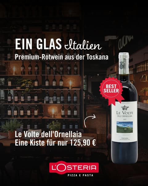 Hol dir den L'Osteria Lieblingswein nach Hause