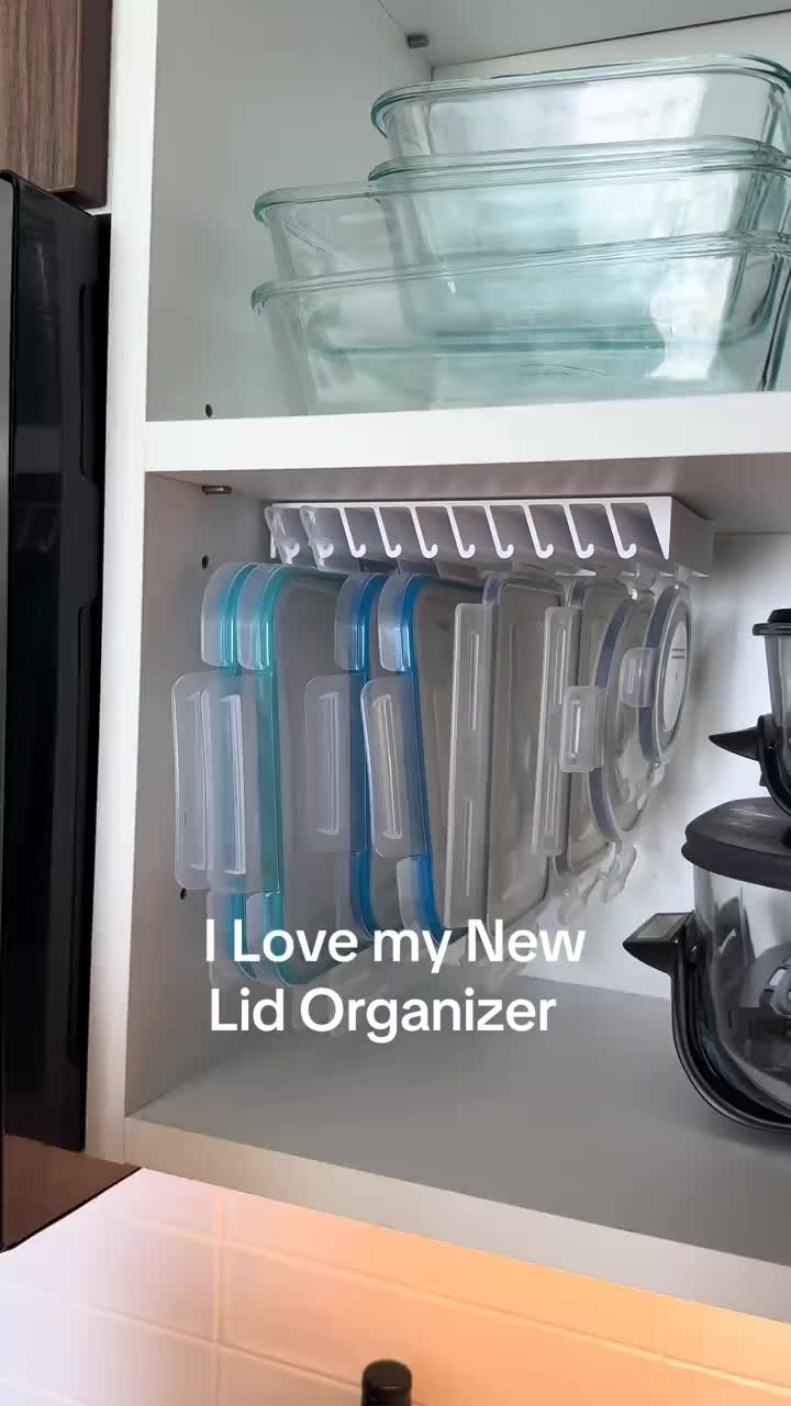 5-Slot Plastic Food Container Lid Holder