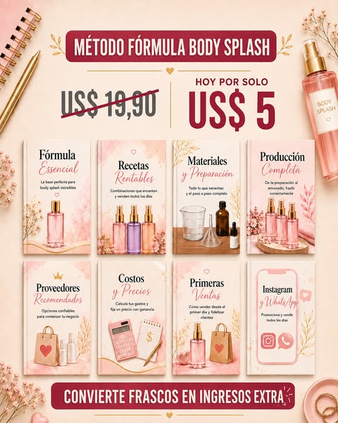Aprende a Hacer Body Splash y Empieza a Vender Desde Casa