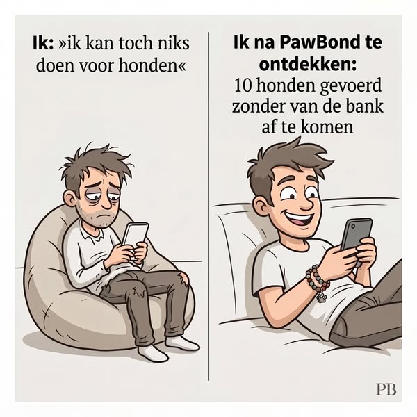 Jij koopt een armband. Jij voedt 10 honden.
