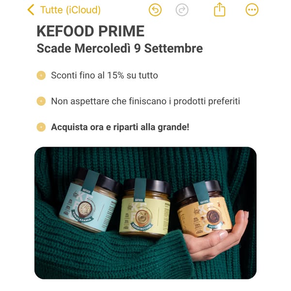 Kefood Prime: -15% su tutto