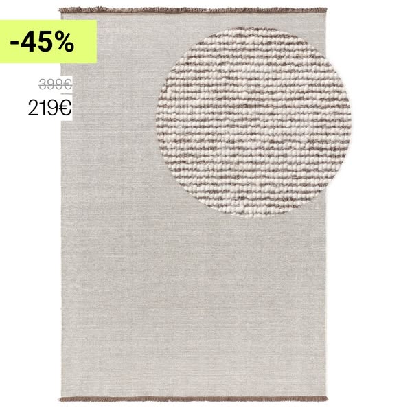 Tapis à tissage plat Mia Marron