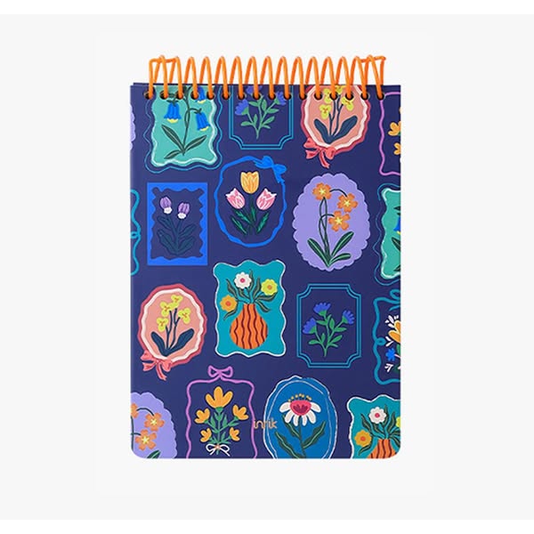 "Pastoral Florals" A5 Top-Flip Spiral Notebook
