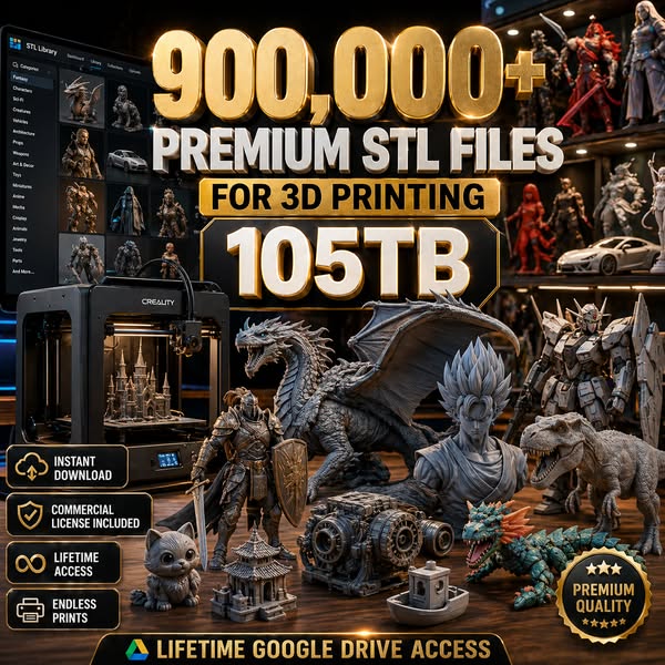 900,000+ STL Files – Instant Access