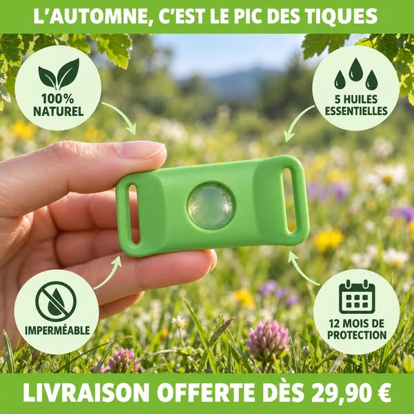 Un pendentif. 12 mois. Zéro tique.
