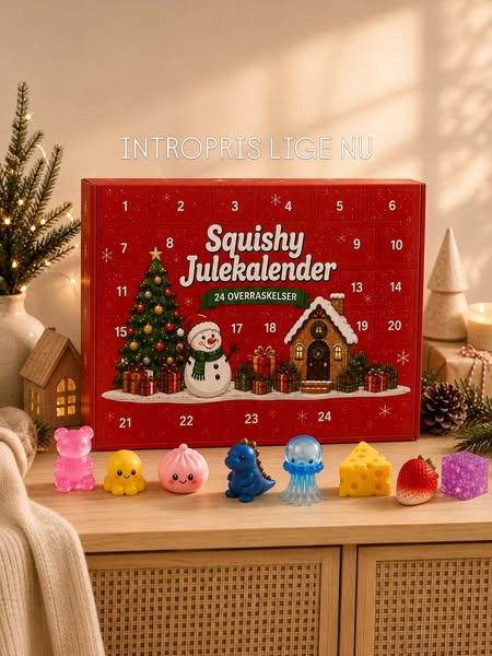 Squishy Julekalender 24 overraskelser FORUDBESTILLING.